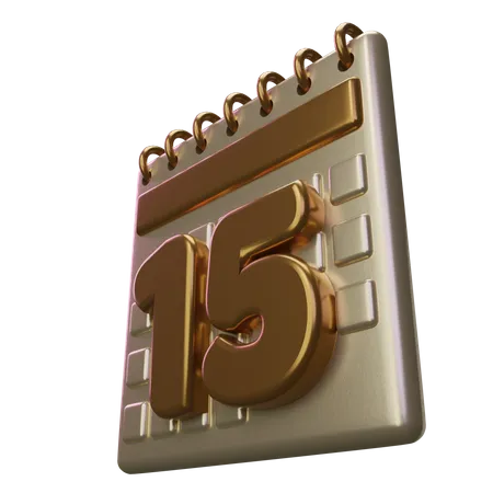 Fifteen Calendar  3D Icon