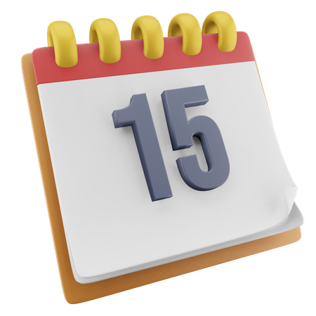 Fifteen Date  3D Icon