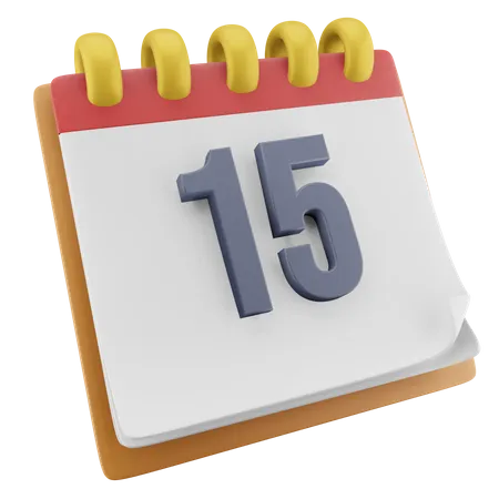 Fifteen Date  3D Icon