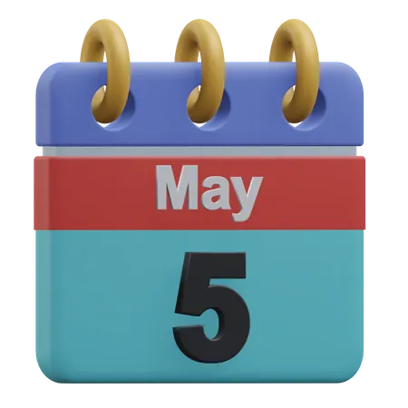 Fifth May  3D Icon