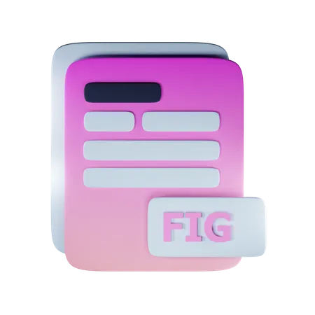 Fig file extension 3D Icon
