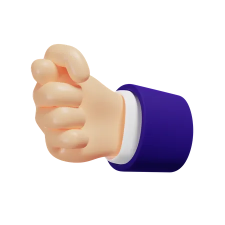 Fig hand gesture  3D Illustration