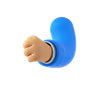 punching fist 3d logos