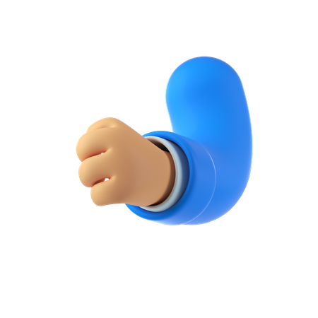 Fight hand gesture  3D Illustration