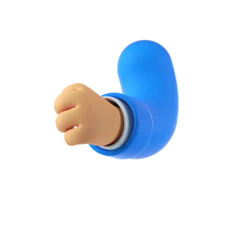 Fight hand gesture  3D Illustration