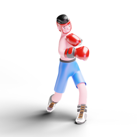 Fighter doing practice for match  3D Icon