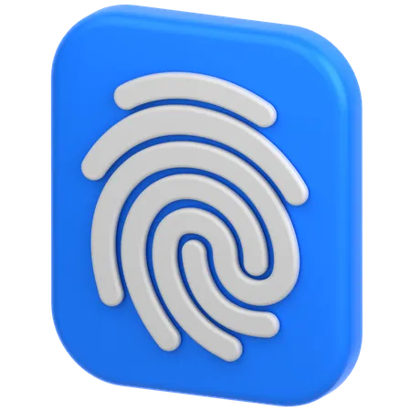 3 D Icon Of Fingerprint 3D Icon