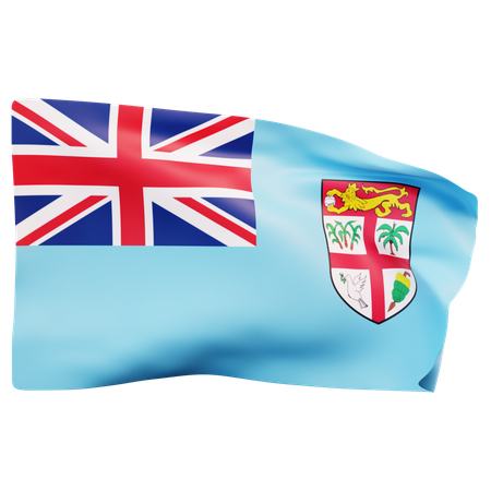 Fiji Flag  3D Icon