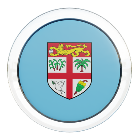 Fiji Flag Glass  3D Icon