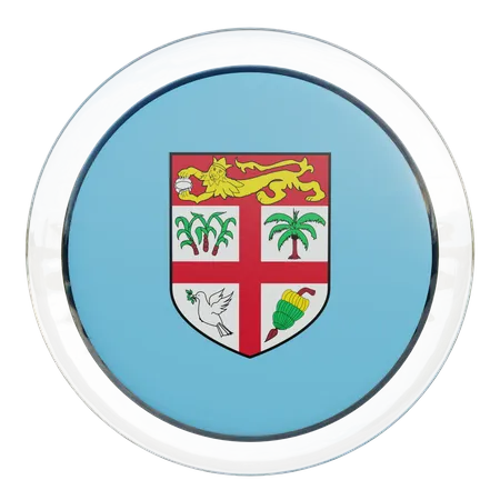 Fiji Round Flag  3D Icon
