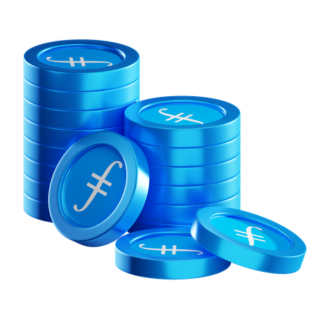 Fil Coin Stacks  3D Icon