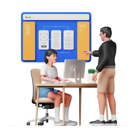 Filaire de l'interface utilisateur  3D Icon