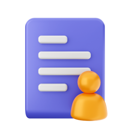 File Account  3D Icon