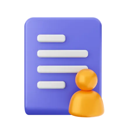 File Account  3D Icon