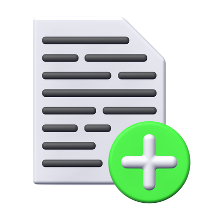 File Add  3D Icon