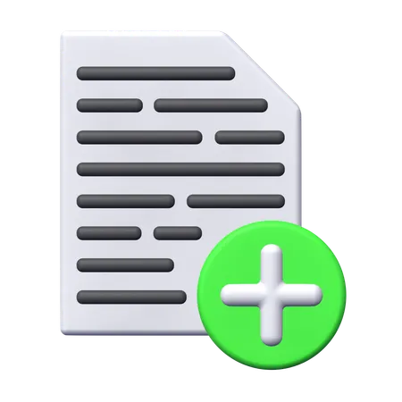 File Add  3D Icon
