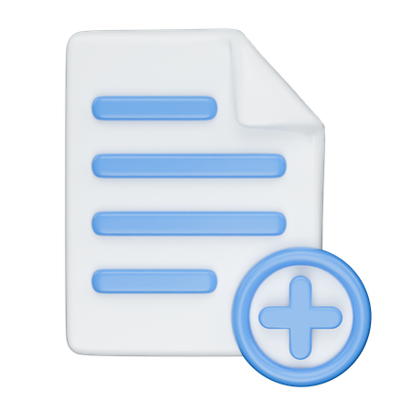 File Add New  3D Icon