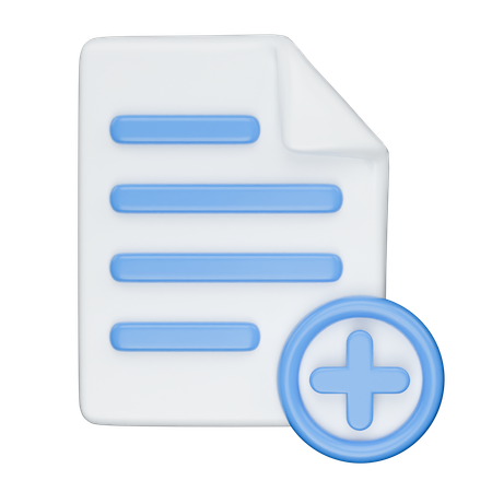 File Add New  3D Icon