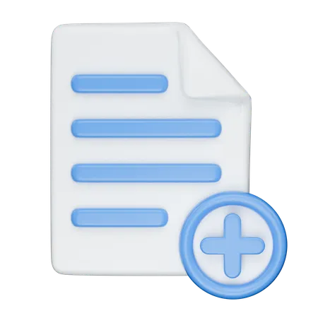 File Add New  3D Icon