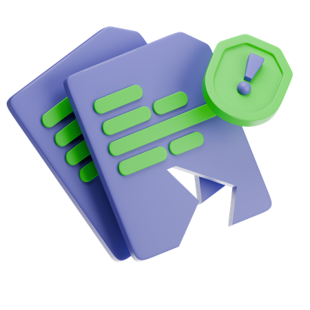 ファイルアラート  3D Icon