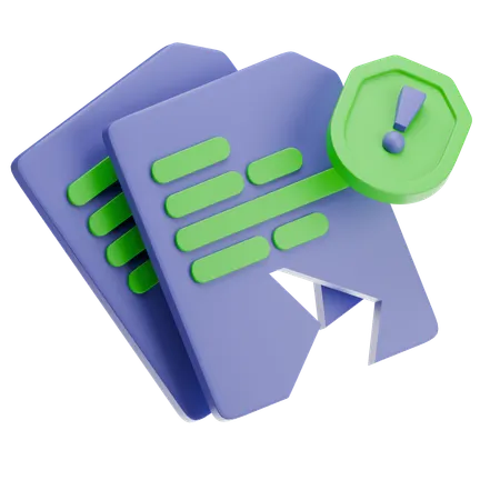 ファイルアラート  3D Icon