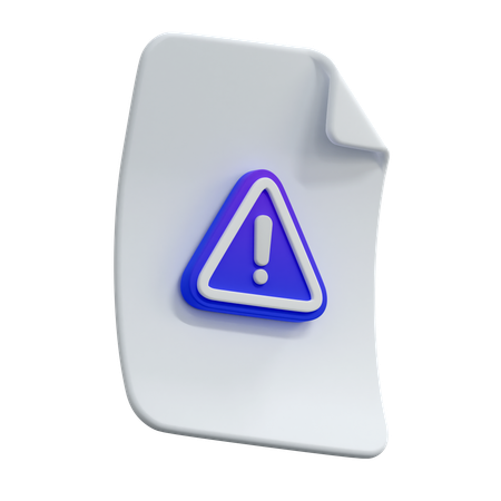 ファイルアラート  3D Icon