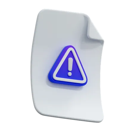 ファイルアラート  3D Icon