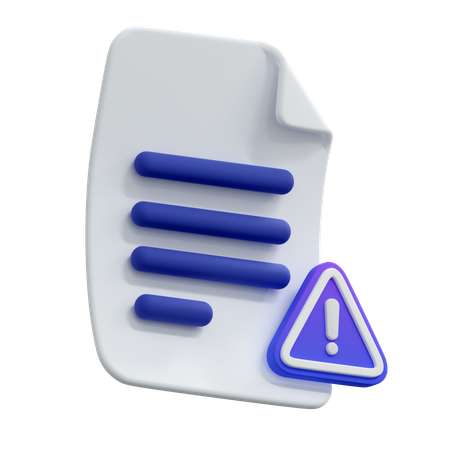 ファイルアラート  3D Icon