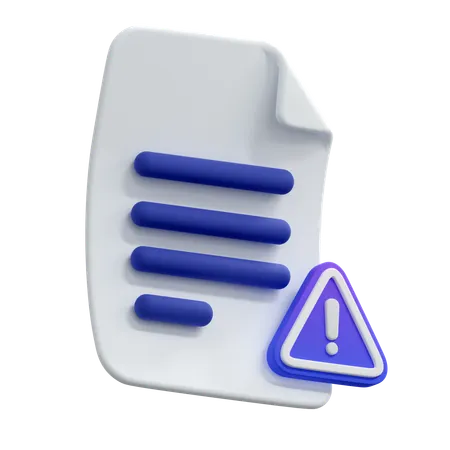 ファイルアラート  3D Icon