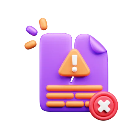 File Alert  3D Icon