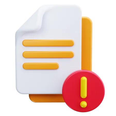 File Alert  3D Icon