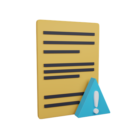 File Alert  3D Icon