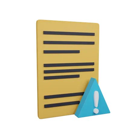 File Alert  3D Icon