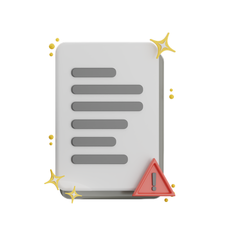 File Alert  3D Icon