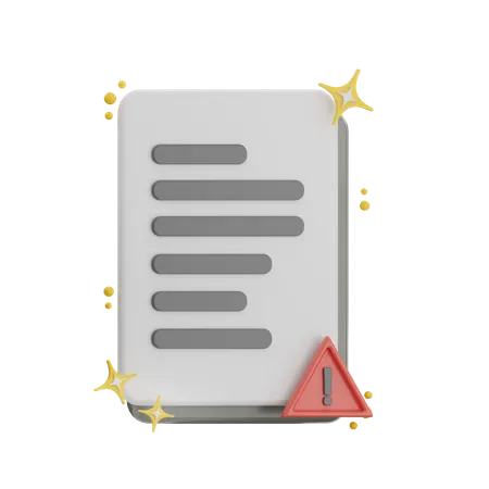 File Alert  3D Icon