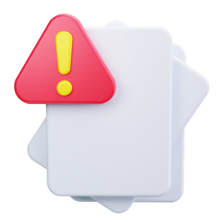 File Alert  3D Icon