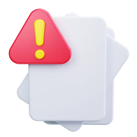 File Alert  3D Icon