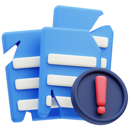 File Alert  3D Icon