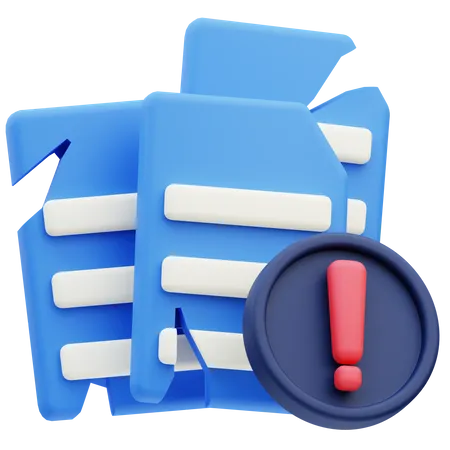 File Alert  3D Icon