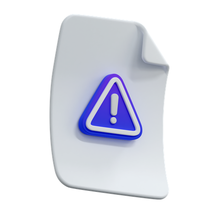 File Alert  3D Icon