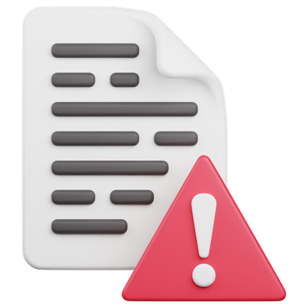 File Alert  3D Icon