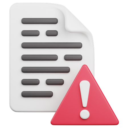File Alert  3D Icon