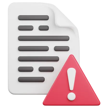 File Alert  3D Icon