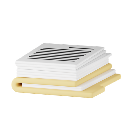 File And Papers  3D Icon