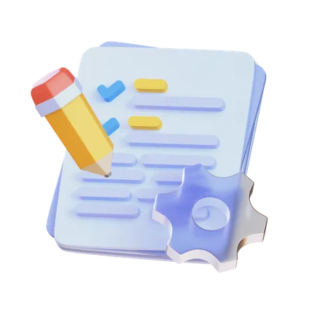 File and Task  3D Icon