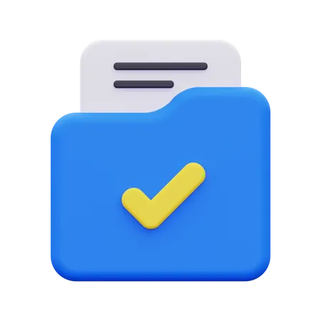 File Approve  3D Icon