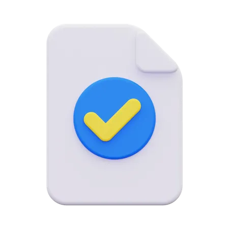 File Approve  3D Icon