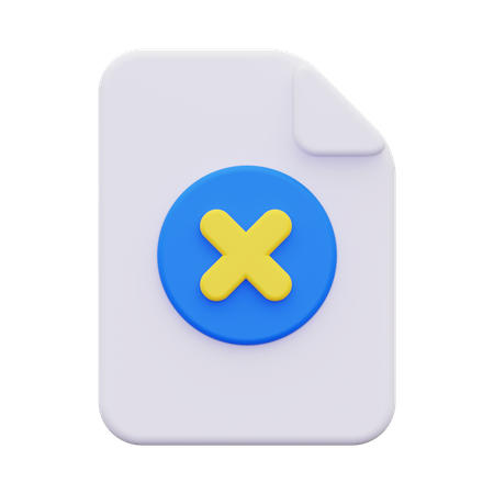 File rejected  3D Icon