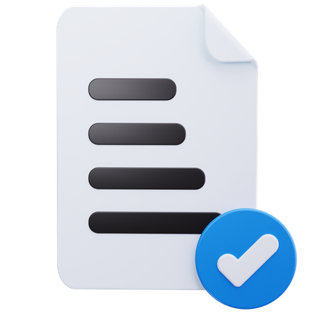 File Approved  3D Icon