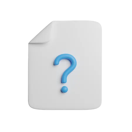 File Ask 3D Icon